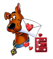 Abecedario Tintineante de Scooby Doo con Carta de Amor.