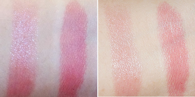 Benebalm Hydrating Tinted Lip Balm | Benetint Rose Tinted Lip and Cheek Stain (L) No Flash, (R) With Flash