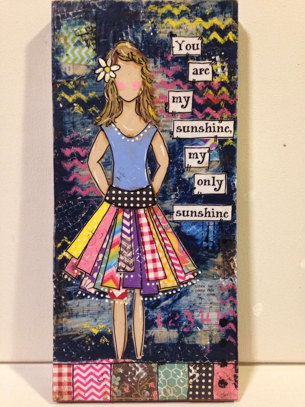 you are my sunshine wood sign, mixed media, mixed media she art