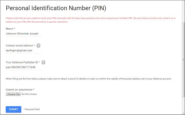 ماهو Pin Code Adsense