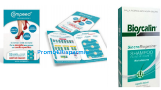 Logo Ritira gratis campioni omaggio Bioscalin e Compeed carotti per vesciche