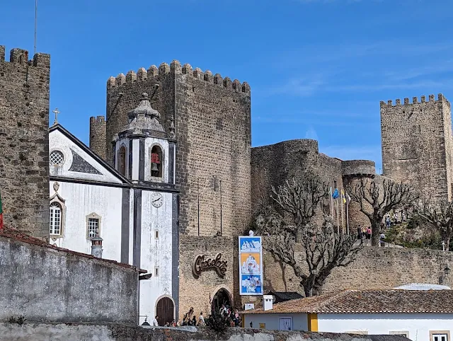 Walled town of Obidos in March