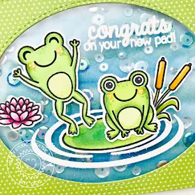 Sunny Studio Stamps: Froggy Friends New Pad Shaker Card by Amy Yang