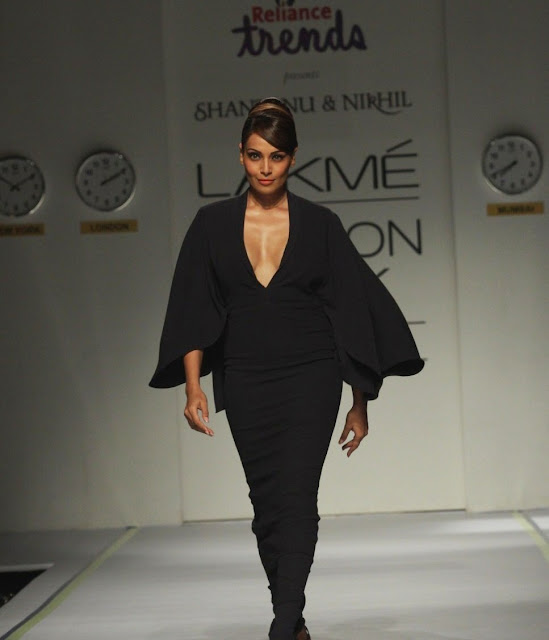 Bipasha Basu in black color dress