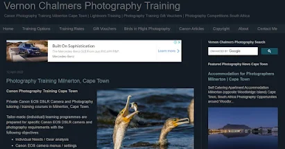 Vernon Chalmers Photography Training Website Update