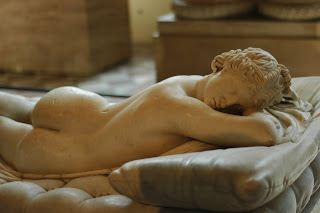 Hermafroditus figürü Yunan heykeli