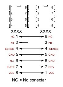 IC fuentes conmutadas esquema general conexión.