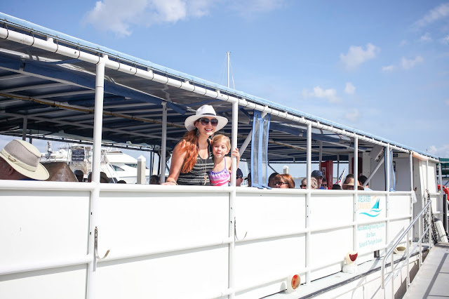 Travel writer and daughter on Amelia Island River Cruise