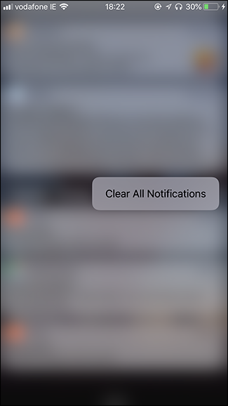 cancellare le notifiche con 3d touch