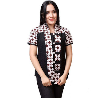 Baju Batik Lengan Pendek Modern 2016