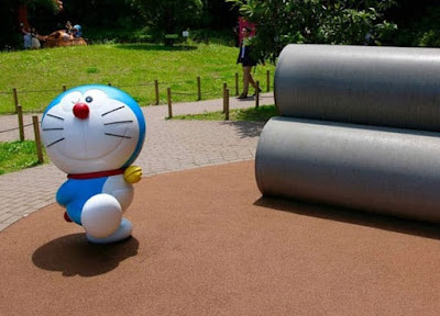Doraemon and friend at museum fujiko Tourist attractions full of wonders in Japanese