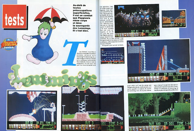 Lemmings dans les pages de Joystick