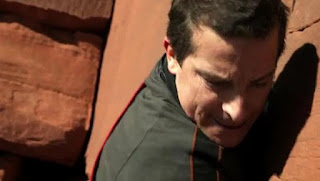 Bear Grylls Fake Climbing Face