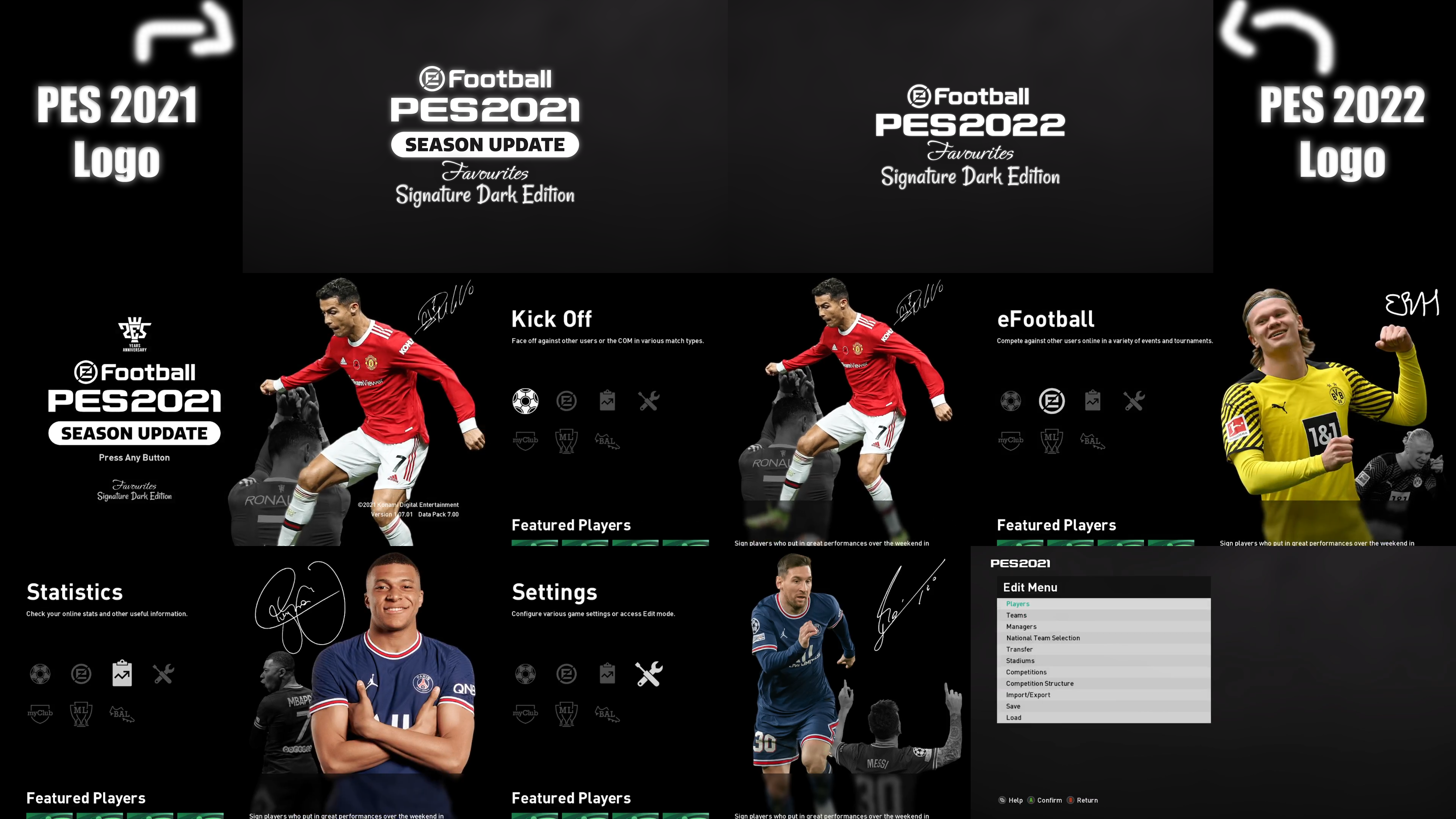 PES 2021 Menu eFootball 2023 Light Blue by PESNewupdate ~