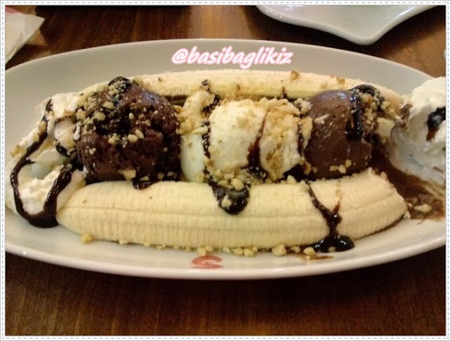 Banana split,özsüt,tesettür,tatlı,