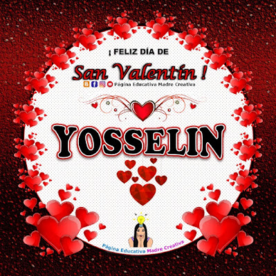 Feliz Día de San Valentín - Nombre Yosselin