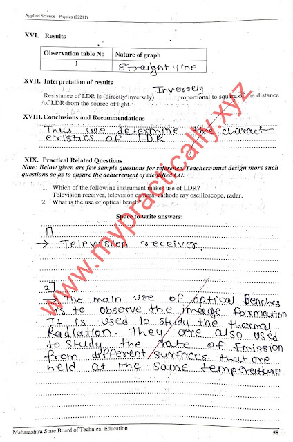 Characteristics of LDR Practical Answers Applied Science Physics Answer – Mypractically