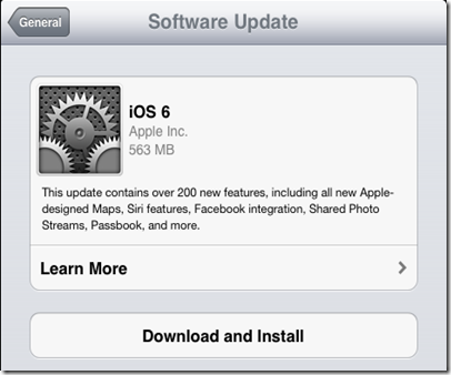 Download and Install iOS 6