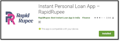RapidRupee instant personal loan with pan card