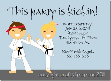 karate invitation