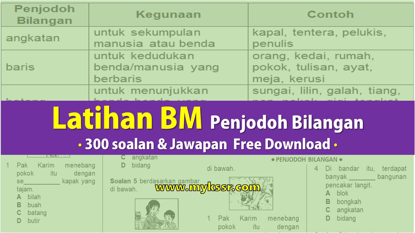 300 Soalan & Jawapan Penjodoh Bilangan Free Download 
