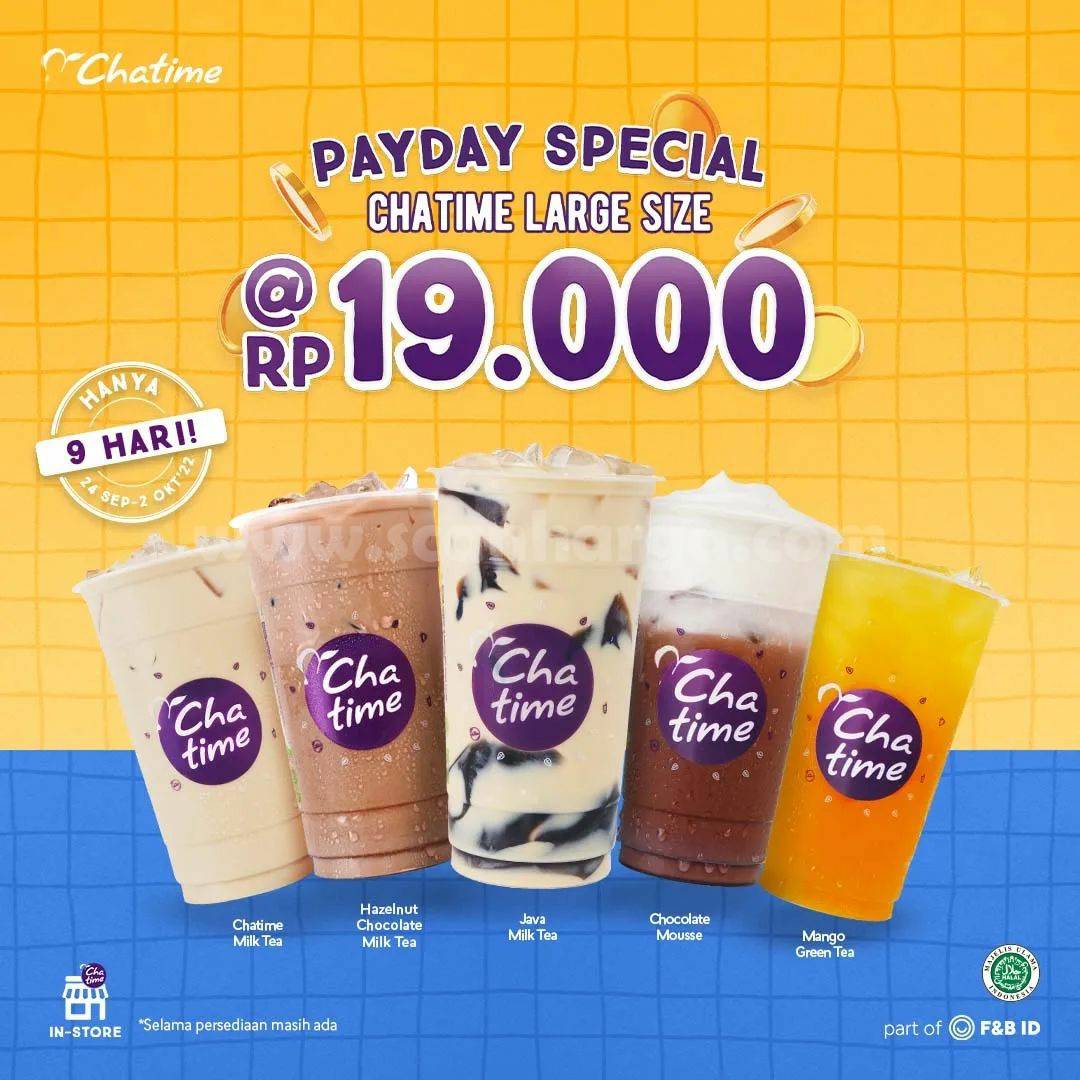 Promo CHATIME PAYDAY! Beli POPCAN / Large Size cuma Rp. 19.000