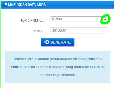 cara generate prefill oleh operator sekolah secara mandiri. download prefill hasil generate prefill dapodik, fungsi prefill dapodik.