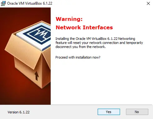 Warning Network Instalation