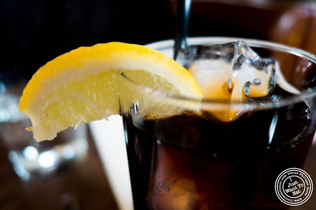 image of glass of coca cola at Lafayette in Greenwich Village, NYC, New York