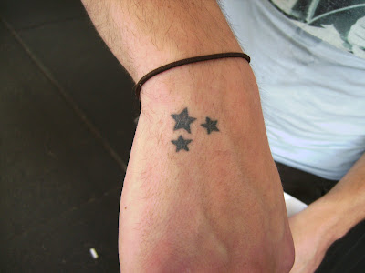 He did offer me the three stars on his right hand as a tattoo that had much