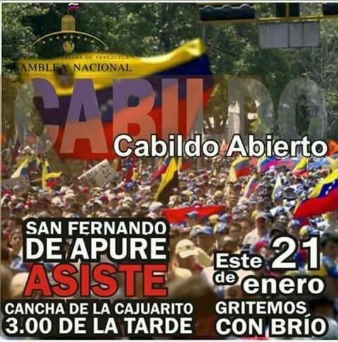 Convocan para cabildo abierto este lunes en la comunidad Cajuarito de San Fernando a las 3pm.