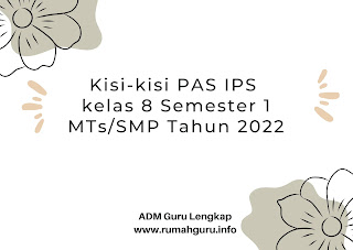 kisi kisi ips kelas 8 semester 1 kurikulum 2013 tahun 2022