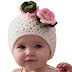 Love Crochet Art Baby's Floral Kiss Baby Beanie Cap