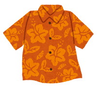 アロハシャツのイラスト「オレンジ」