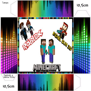 Pixel Gum 3D, Roblox y Minecraft: Cajas para Imprimir Gratis. 