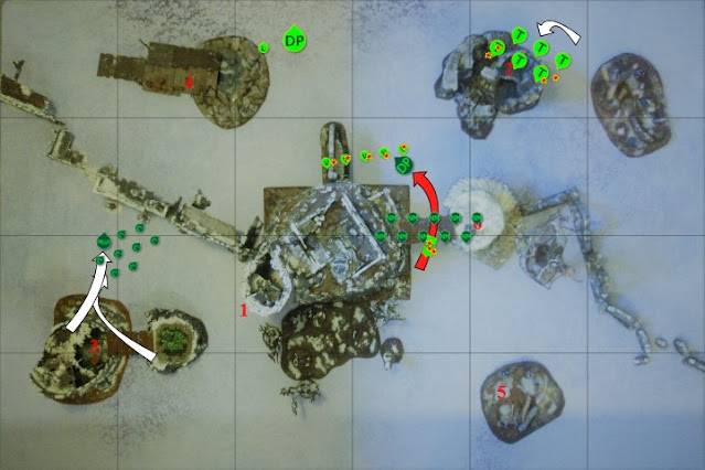 Warhammer 40k battle report - Maelstrom of War -  Schemes of War - 1250 points - Alpha Legion vs Mantis Warriors