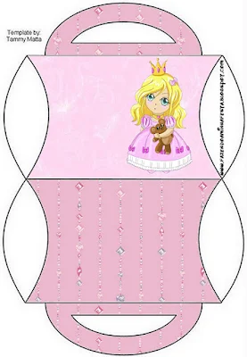 Blondie Princess, Free Printable Pillow Box,