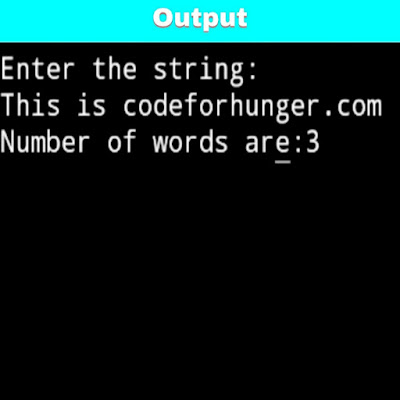 C Program to count total number of words in a string