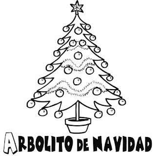 Árbol Navideño decorado para colorear