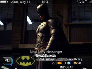 Tema Batman di Home Screen BlackBerry