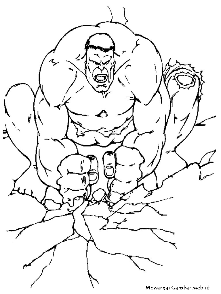 Mewarnai Gambar Hulk