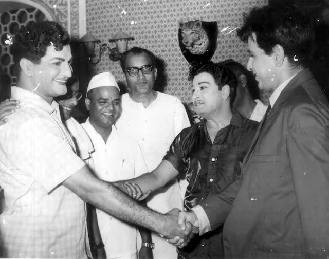 MGR with Telugu Actor NTR & Hindi Actor Dilip Kumar