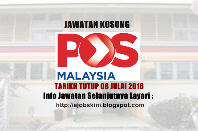 Jawatan Kosong Pos Malaysia Berhad 