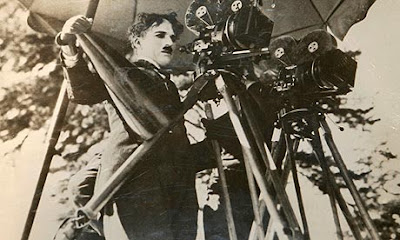famous actor chaplin in camera