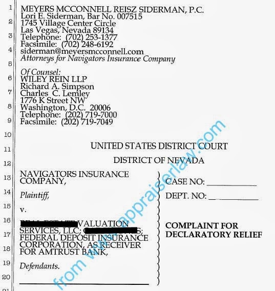 Navigators Sues More Appraisers to Deny Coverage under “Regulatory
