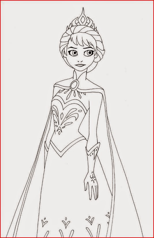 Download Coloring Pages: Elsa from Frozen Free Printable Coloring Pages