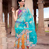Saree Designs-Lehanga-Choli Style Embroidered Bridal Party Wear Sari New Fashion Clothes