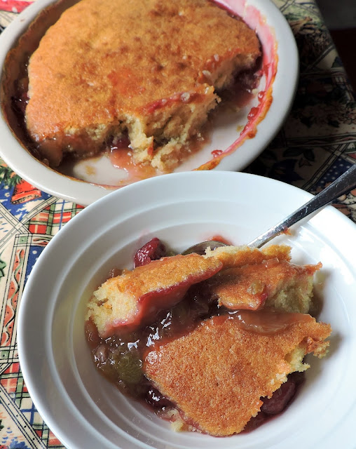 Raspberry & Rhubarb Eve's Pudding