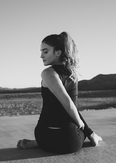 woman doing yoga