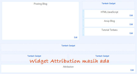 attribution widget